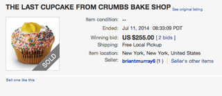 Illustration for article titled Some Fool Paid $255 For the Last Crumbs Cupcake